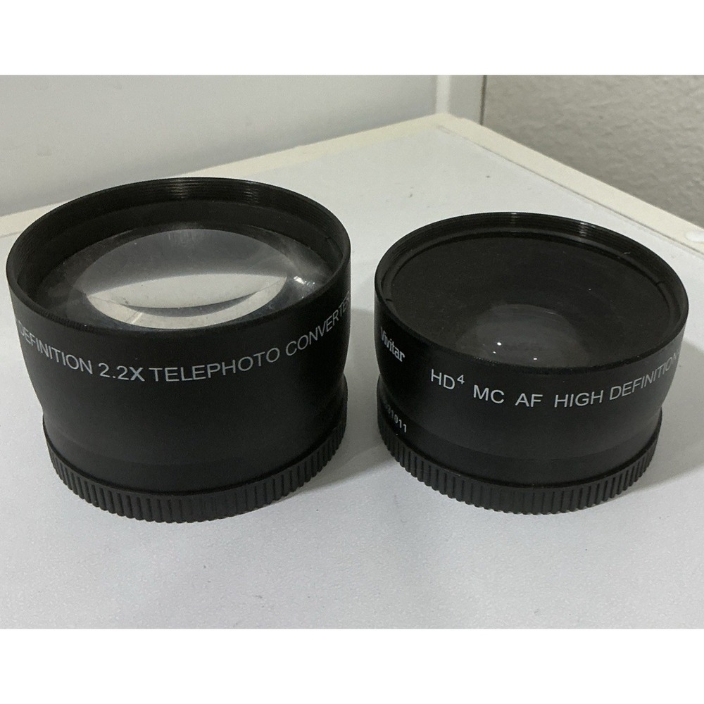 Vivitar HD4 MC AF High Definition 2.2x .43X Telephoto Converter Japan Lens Lot
